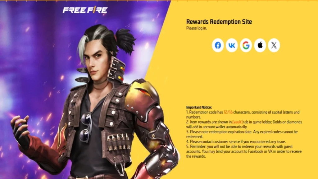 Garena Free Fire Max Redeem Codes For March 16 1