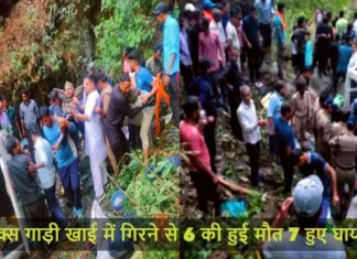 मैक्स गाड़ी खाई में गिरने से 6 की हुई मौत 7 हुए घायल, छुट्टी मनाने जा रहे एक परिवार के 3 सदस्यों की हुई मृत्यु Max Taxi Falls Into Deep Gorge in Uttarakhand Six Passengers Killed and Seven Injured