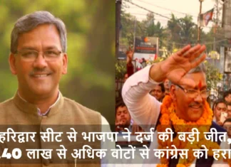 हरिद्वार सीट से भाजपा ने दर्ज की बड़ी जीत, 1.6 लाख से अधिक वोटों से कांग्रेस को हराया Trivendra Rawat Won From Haridwar Lok Sabha Seat