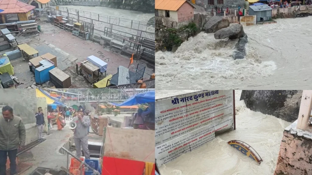 Uttarakhand Rainfall Alaknanda River Reached Above Danger Mark In Badrinath Tapt Kund Evacuated 1